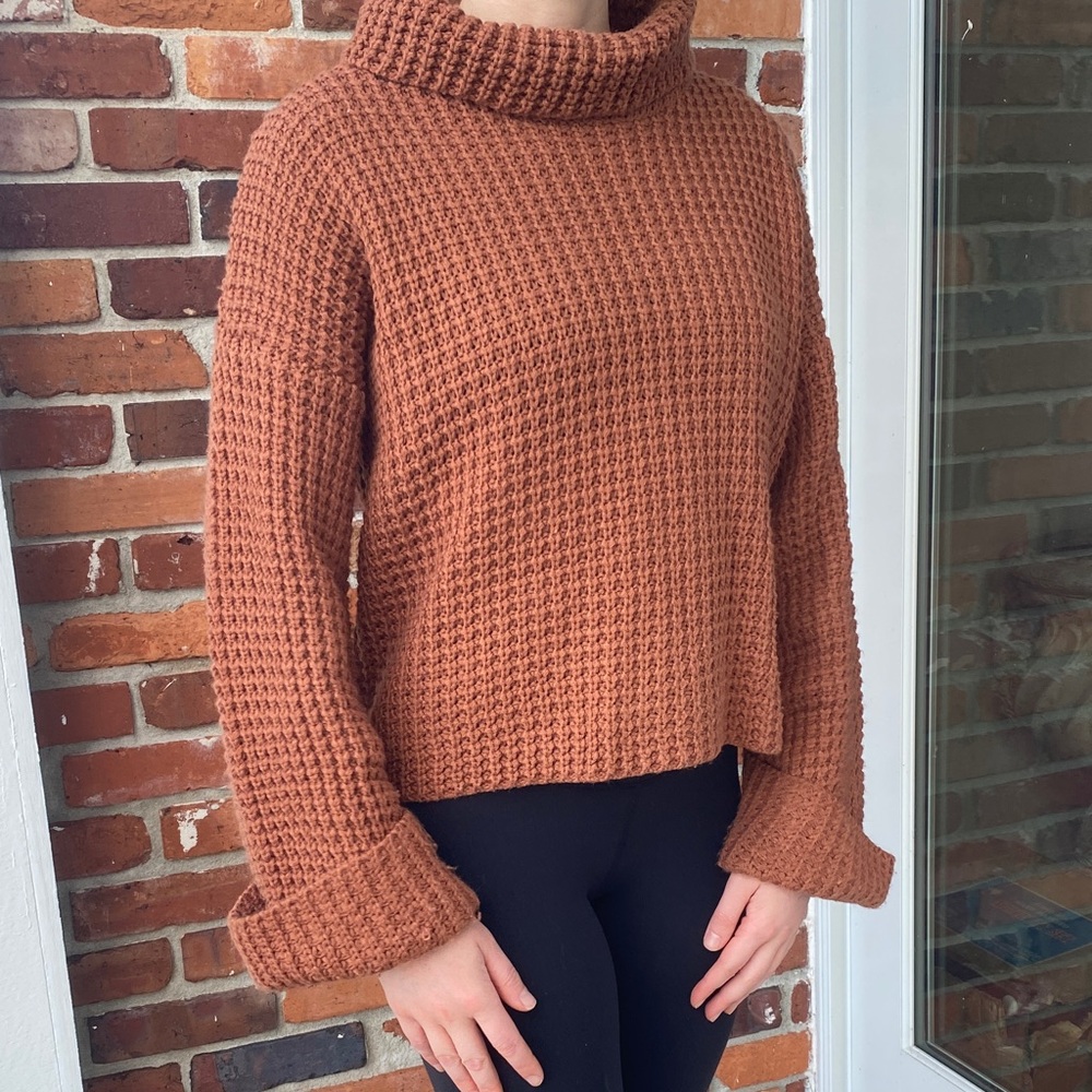 Cozy Brown Turtleneck Sweater